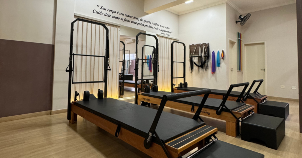 Foto do interior do estúdio de pilates em Guaíra-pr da Daniela Alvize